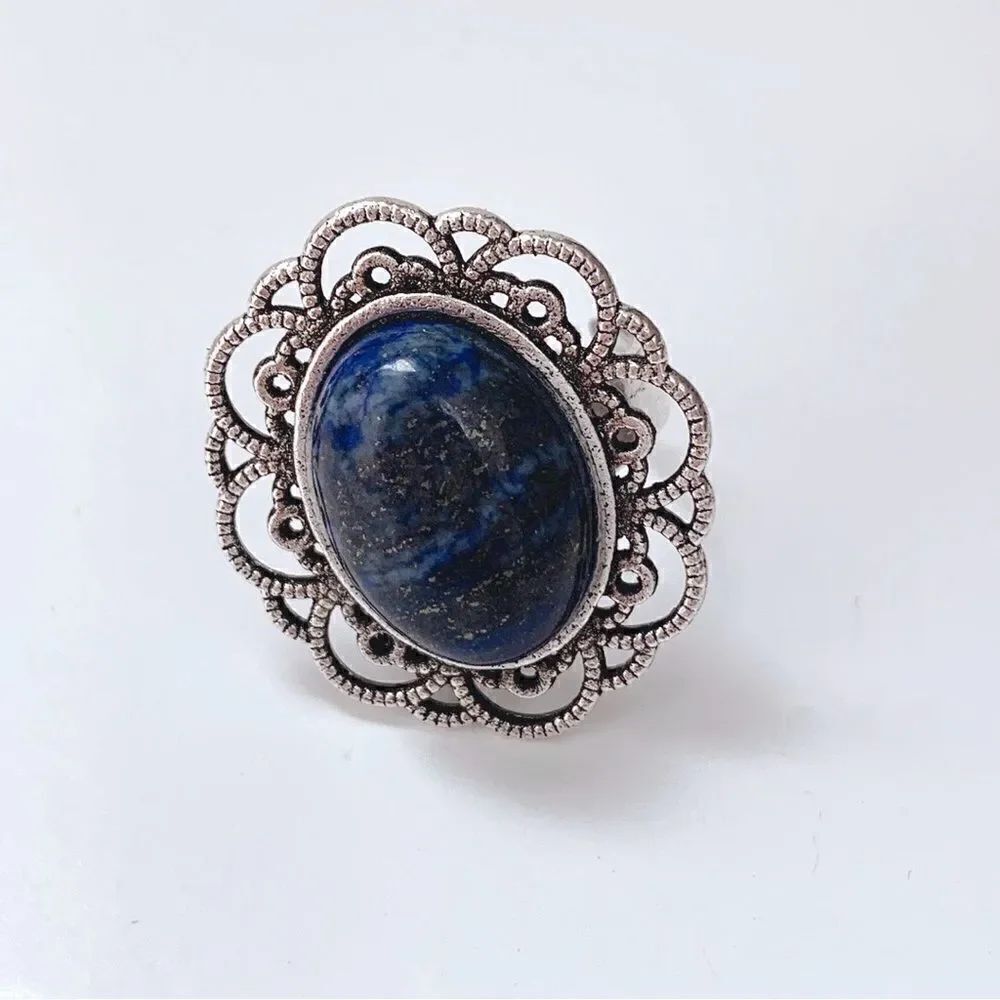 💍Beautiful Lapis Lazuli Natural Stone Ring